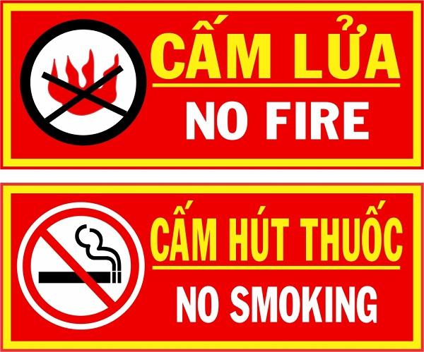 Bảng cấm lửa cấm hút thuốc