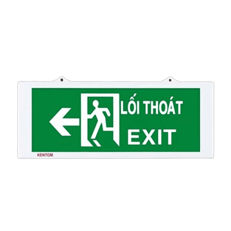 Đèn exit - Đèn chỉ dẫn thoát nạn 2 mặt - Kentom